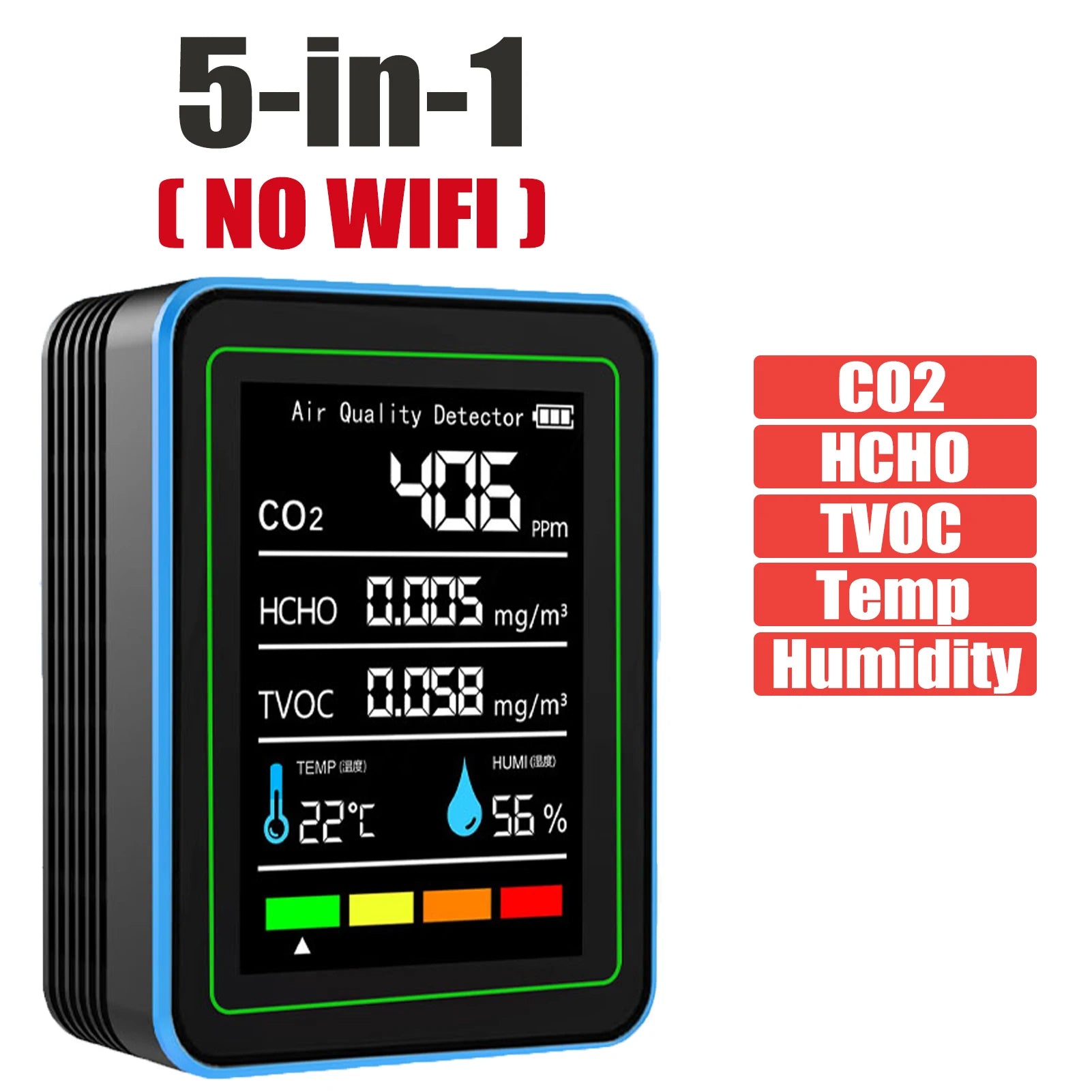 Tuya Wifi 15 in 1 Air Quality Detector Co/Co2/Hcho/Tvoc/Aqi/Pm0.3/Pm1.0/Pm2.5/Pm10/Temperature/Humidity/Aqi Air Quality Monitor