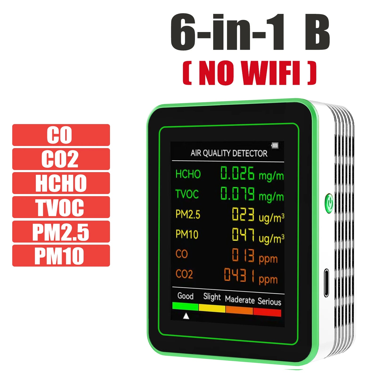 Tuya Wifi 15 in 1 Air Quality Detector Co/Co2/Hcho/Tvoc/Aqi/Pm0.3/Pm1.0/Pm2.5/Pm10/Temperature/Humidity/Aqi Air Quality Monitor
